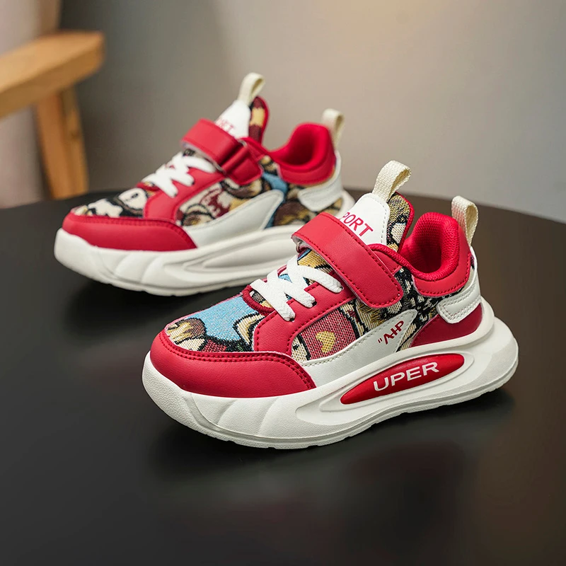 

Boys Casual Sport Shoes Winter Lightweight Comfortable Warm Running Shoes Fashion Trend Children's Outdoor Plush Sneakers