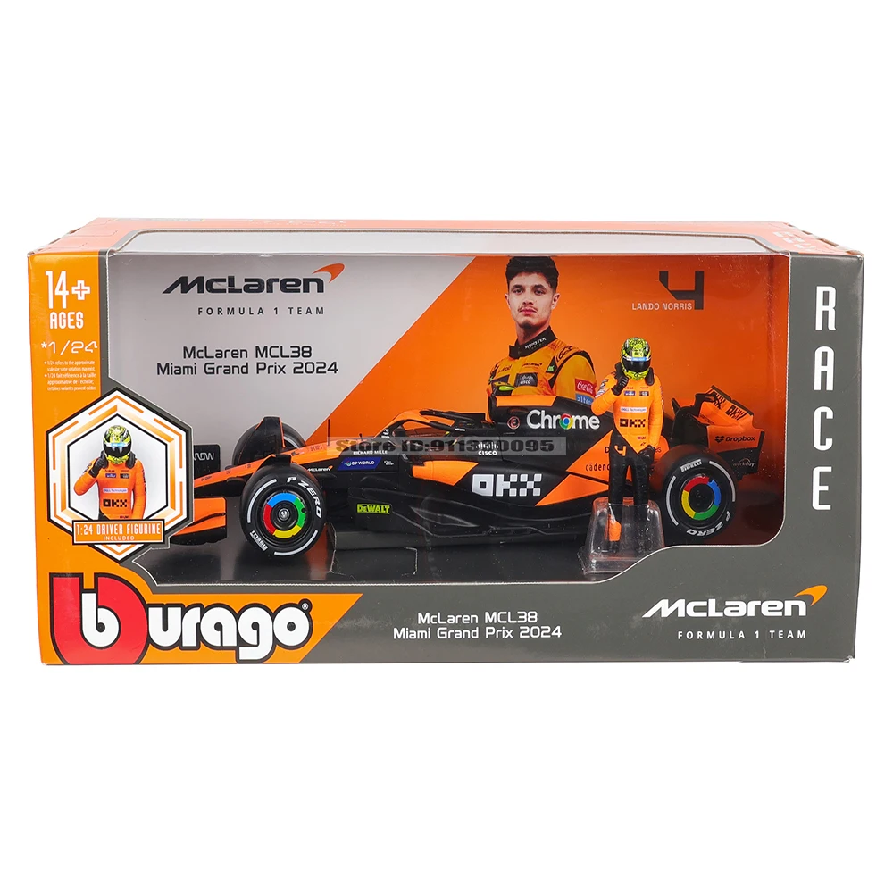 未開封　ブラーゴ　1/24 f1 セット ブラーゴ 1/24 2024年 マクラーレンF1チーム+勝利人形 4 # ランド