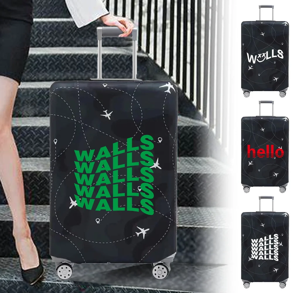 Luggage Cover Suitcase Elastic Fabric Protective Covers Baggage Case Cove for 18-32 Inch Suitcases Printnig Wslls Series