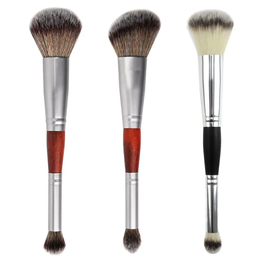 3Pcs Double-Head Eyeshadow Brush Set Precision Application Portable Compact Size for Travel Home Office Professional Makeup