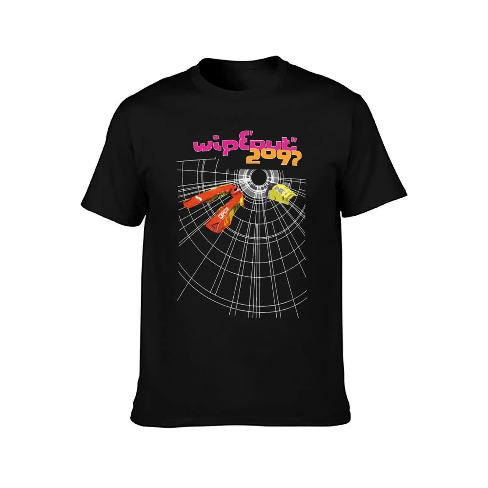 Wipeout 2097 - Game Cover T-Shirt, Summer Casual Cotton Tee, Oversized Streetwear Tops, Vintage Graphic Print, Unisex Men Women