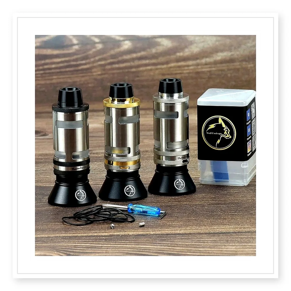 Taifun GT IV RTA 25mm Rebuildable Tank Atomizer with 5ml Top-Filling Bell Cap for Vaping