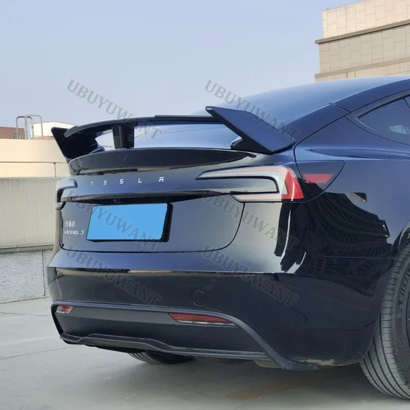 New Design Car ABS Trunk Wing Spoiler For new Tesla Model 3 2023 2024+ GLOSSY BLACK  CARBON COLOR Performance Trunk Spoiler Wing