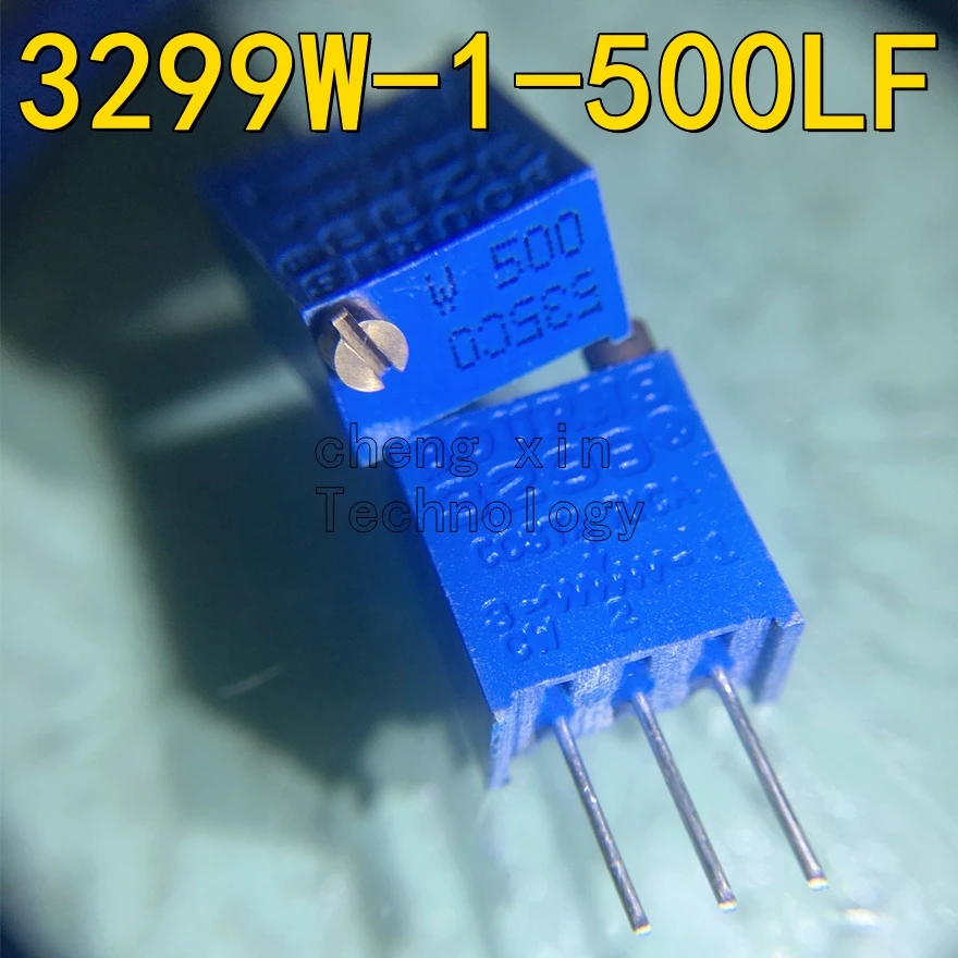 3299W-1-500LF 10PCS/LOT 5PCS Trimmer Resistors - Through Hole 50 OHMS Standoffs Vertical Adjust 3/8 3299W-1