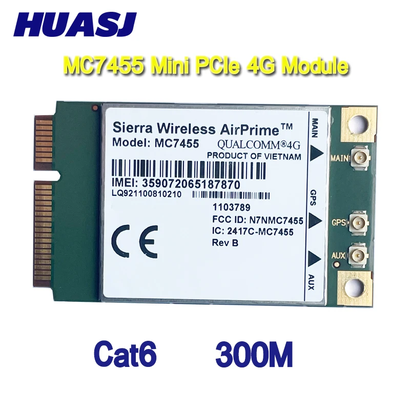 HUASJ MC7455 FDD-LTE 4G Card Cat6 300M Mini PCIe 4G Module Wireless