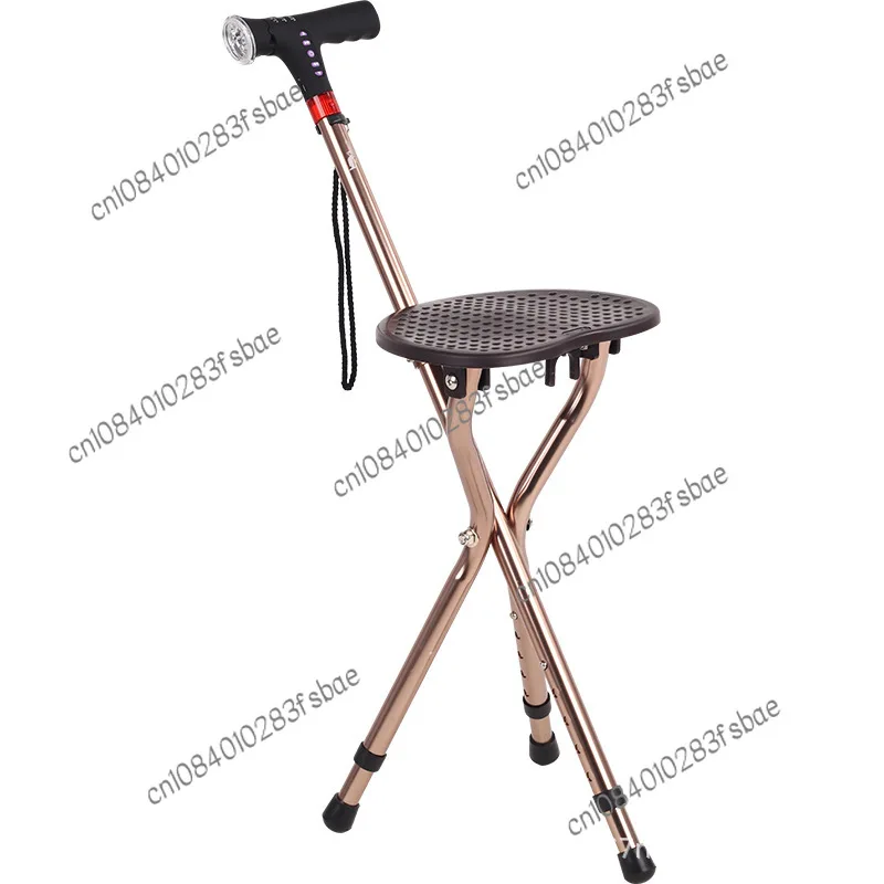 Walking Stick for The Elderly Stool Walking Stick Elderly Walking Stick Multifunctional Folding with Light Crutch Chair Non-Slip