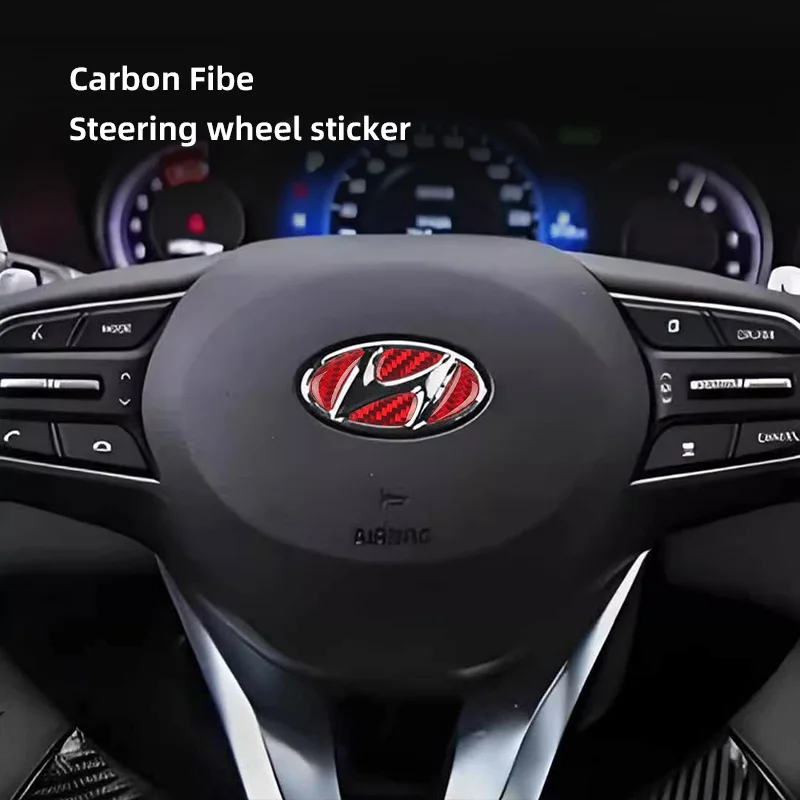 자동차 스티어링 휠 장식 스티커 현대 IONIQ 소나타 Elantra Grandeur i20 i10 SantaFe i30 KONA 용 인테리어 액세서리
