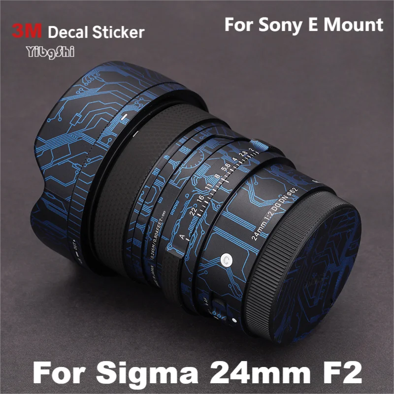 

For Sigma 24mm F2 DG DN Decal Skin Vinyl Wrap Film CameraLens Body Protective Sticker Coat 24 F/2 Contemporary For Sony E Mount