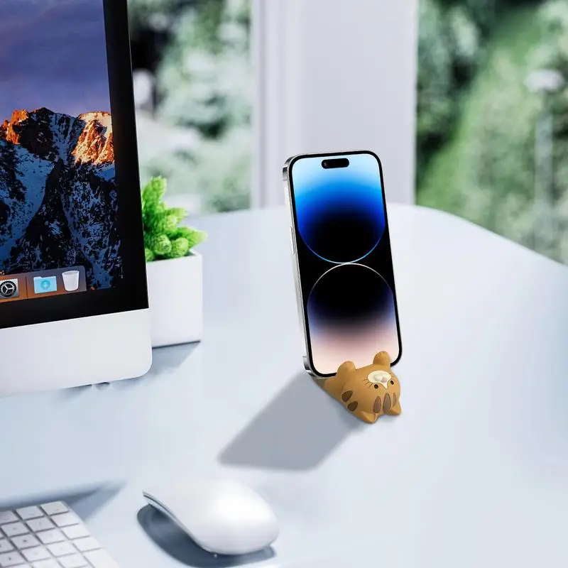 

Подставка для мобильного телефона с изображением кота, настольный декор, гаджеты, милые украшения из смолы, держатель для телефона, креативная подставка для телефона для мобильных телефонов, дома