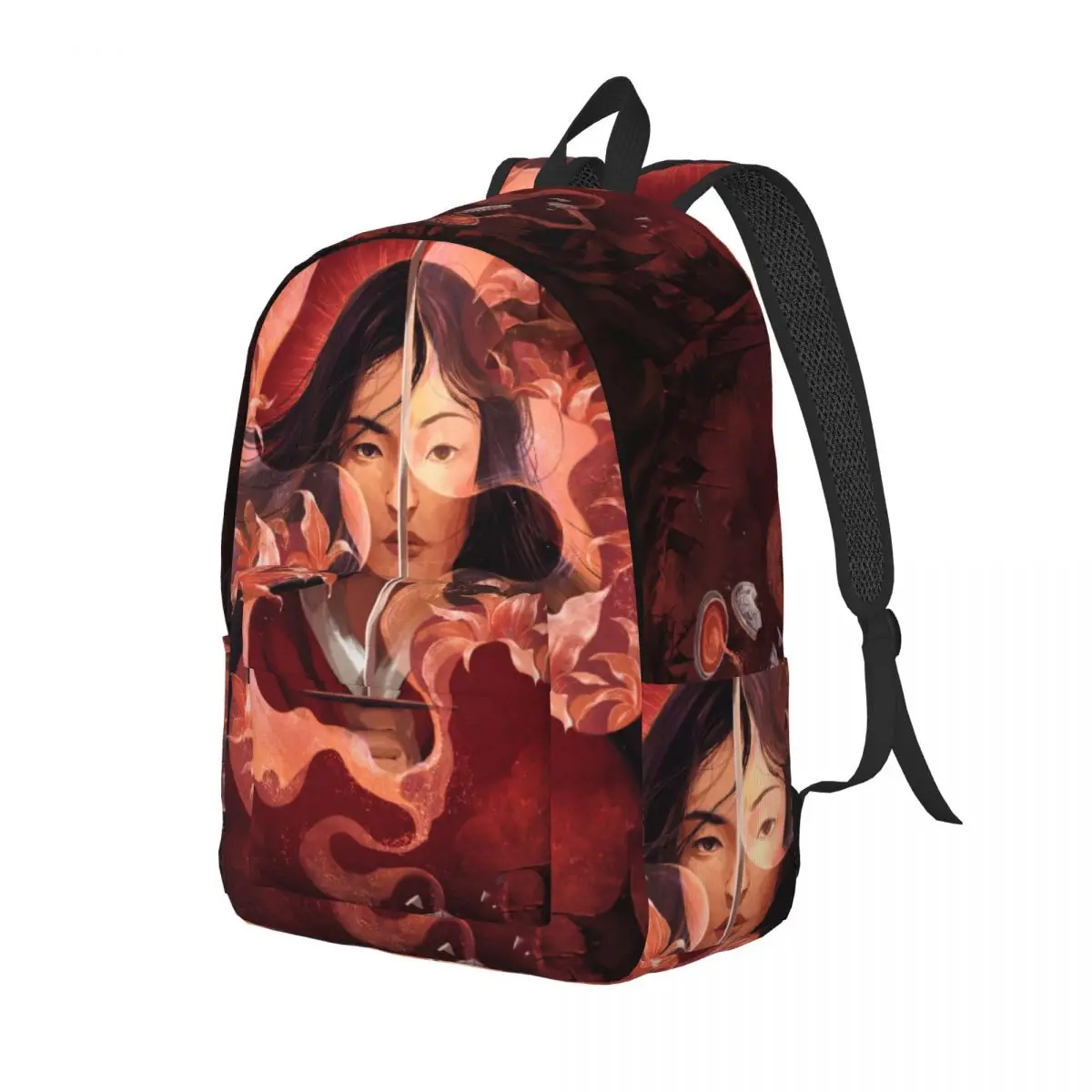 Custom Mulan Cartoon Canvas Backpacks for Women Men Waterproof College School Bag Printing Bookbags