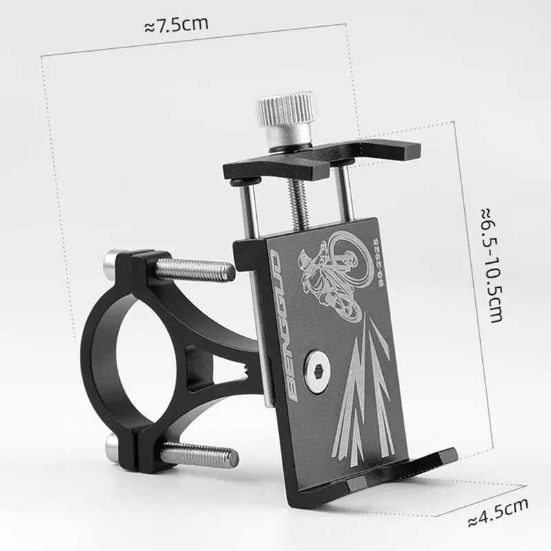 Aluminum Alloy Mobile Phone Holder MTB Mountain Bike Phone Stand Shock-proof Fixed Navigation Bracket Cycling Accessories