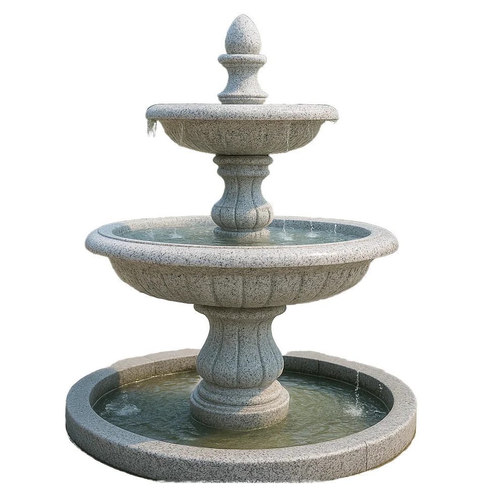 Third Floor Park Eco-Friendly Granite Outdoor Fountain