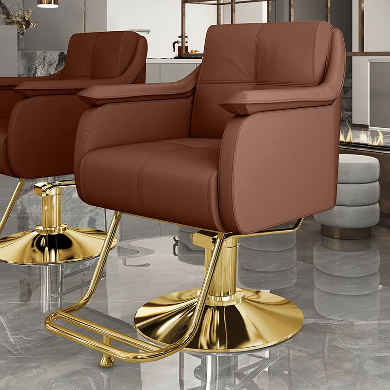 Hair Chair Salon Leather With Large Seat and Modern Armrests Suitable Salon Chair for Professional Barber Chair