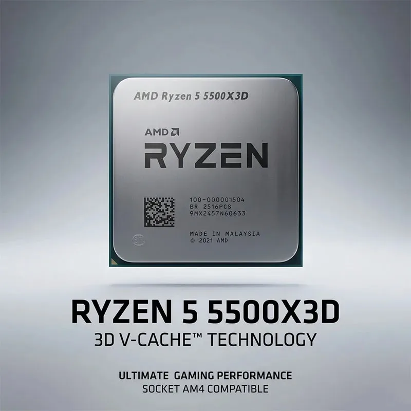新品未使用☆AMD Ryzen 5 5500X3D Socket AM4 6コア New) AMD Ryzen 5 5500X3D 6-Core 12-Thread AM4 CPU OEM Tray (Newest