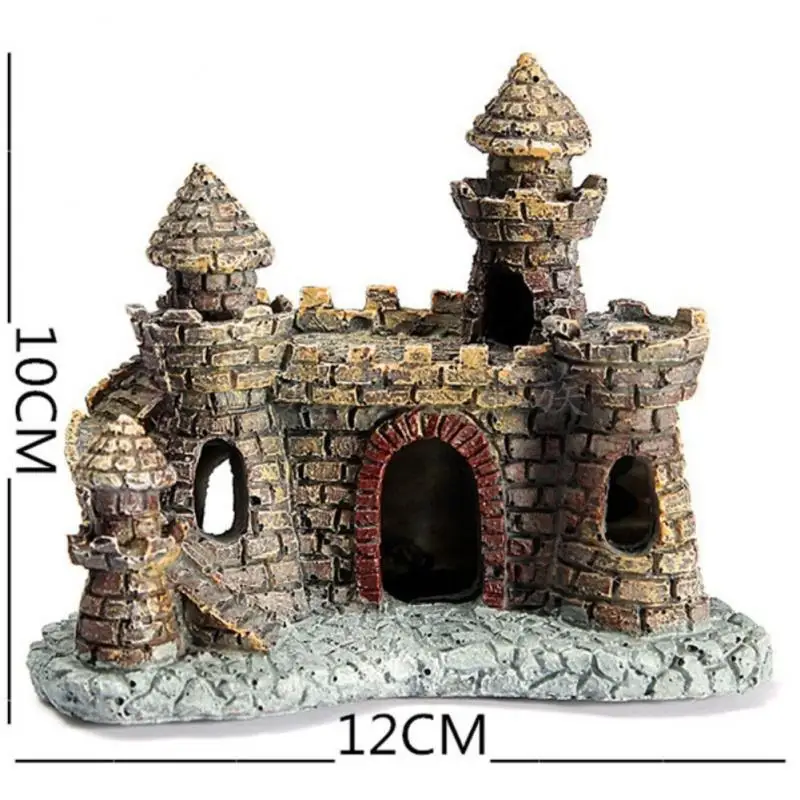 Aquarium Resin Castle Fish Tank Decorations Castle Tower Ornaments Fish Tank Aquarium Accessories Decoration