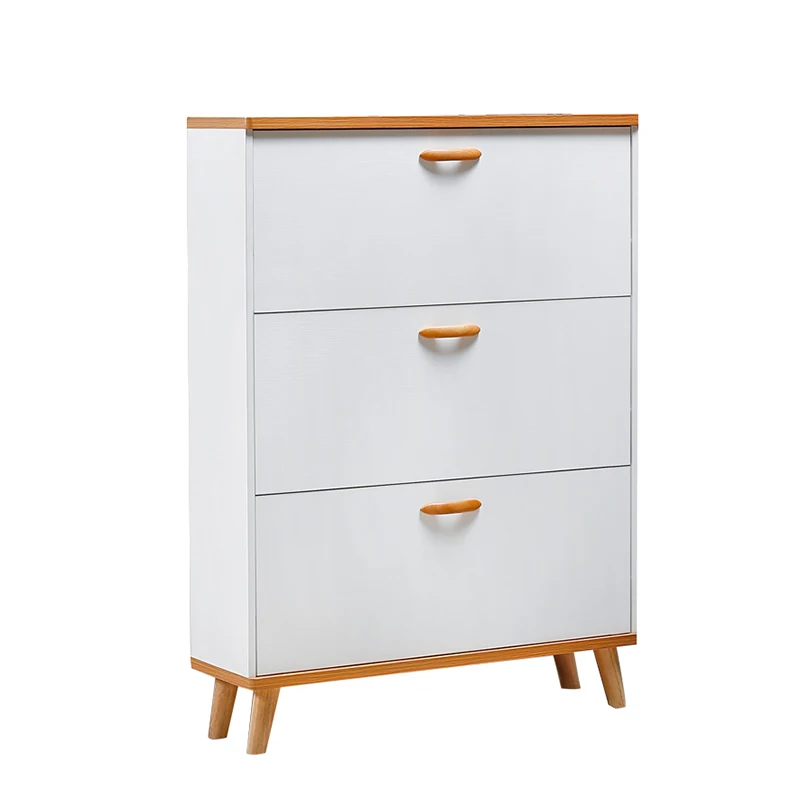 

Nordic ultra-thin tipping bucket shoe cabinet household door storage cabinet integrated against the wall new 2025 explosion soli