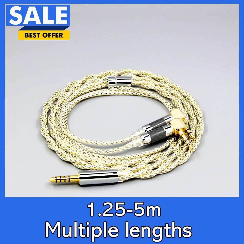

TypeS 23AWG Litz Shielding Silver OCC Earphone Cable For Verum 1 One Headphone Dual L Shape 3.5mm Pin LN008934