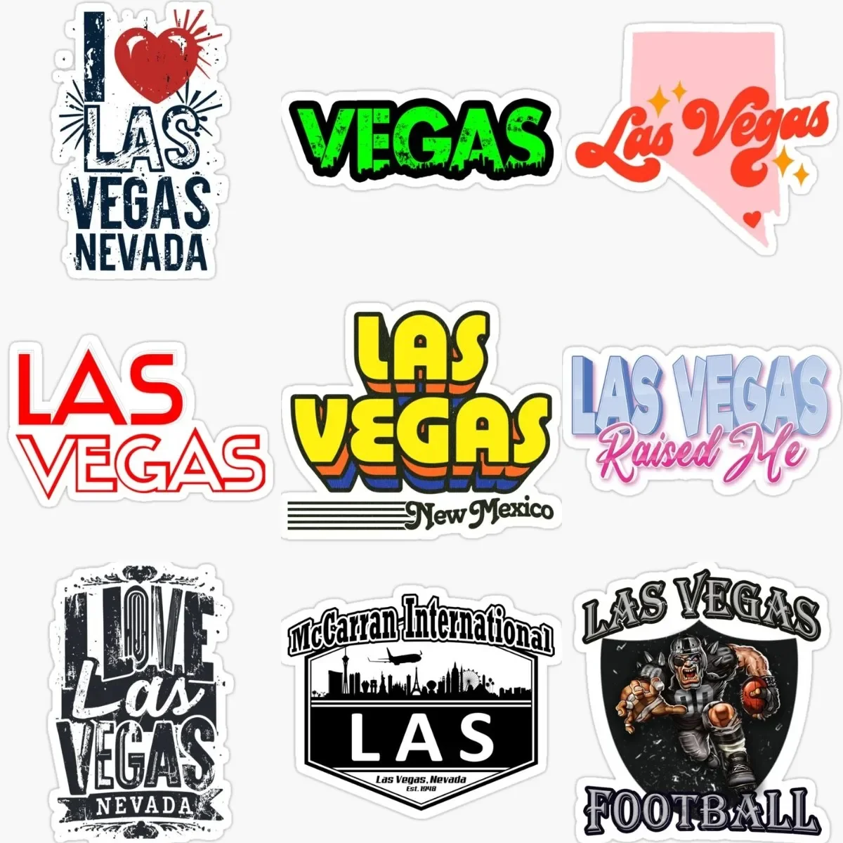 

Creative Las Vegas PVC Materials Accessories Sticker for Decorate Fridge Table Wall Car Van Truck Motorcycle Bumper Window Decal
