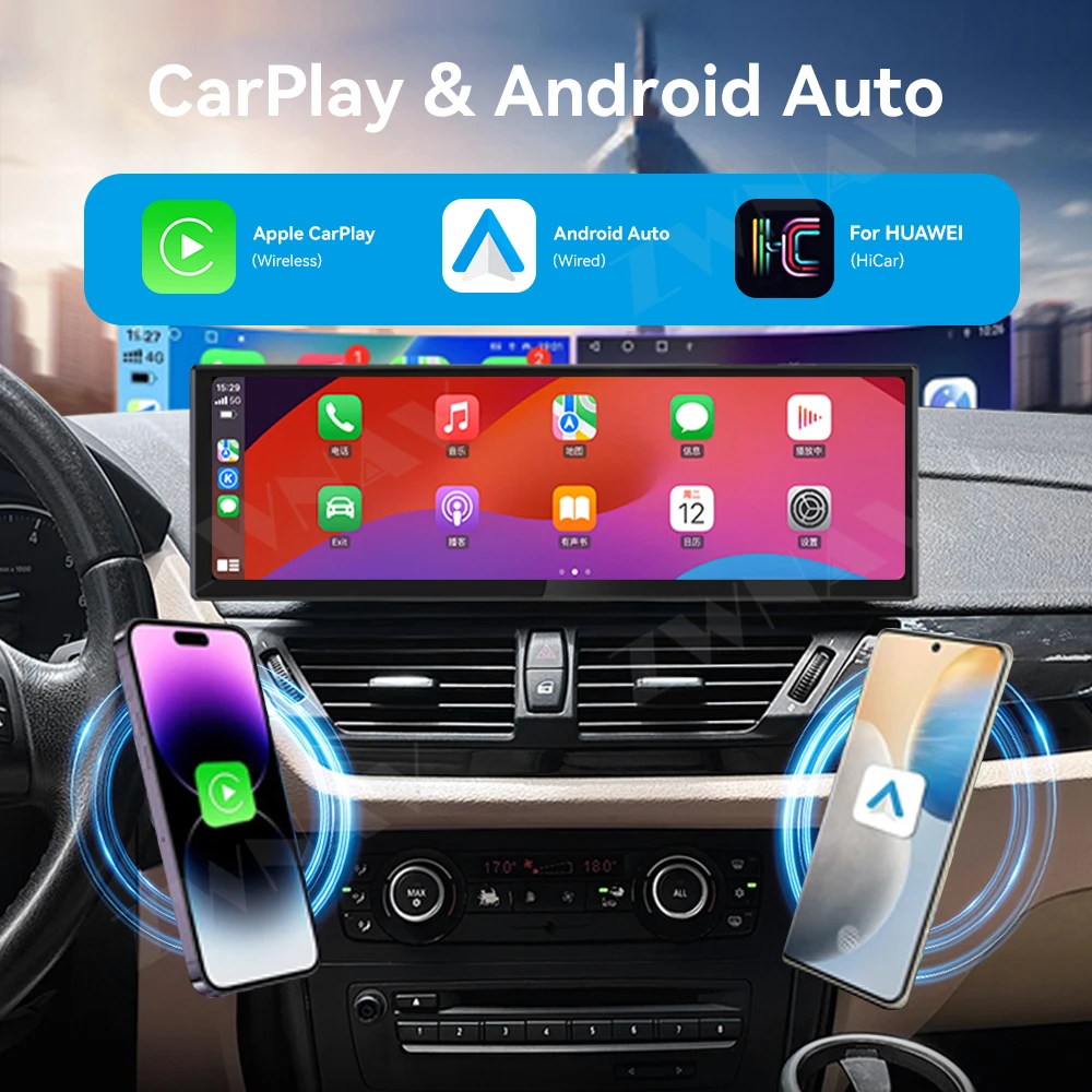 Android 14 Carplay Car Radio 14.9 Inch Display Touch Screen For BMW X1 2009-2015 GPS Navigation Car Multimedia Player Head Unit