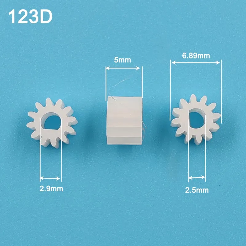 12 Teeth Gear 0.5M OD7mm 12T POM Plastic Pinion 122A 123A 122.5A 123AD Toy Model Aircraft Parts Gears