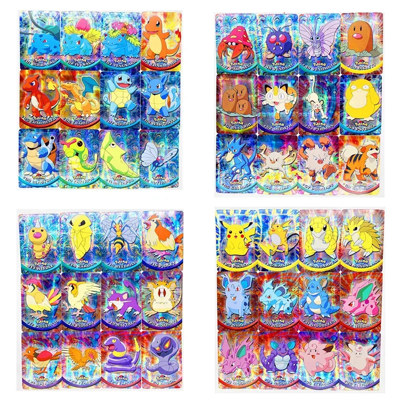 

154Pcs/set Pokemon Card Pikachu Venusaur Squirtle Charmander Jigglypuff Butterfree Psyduck Meowth Dugtrio Game Collection Cards