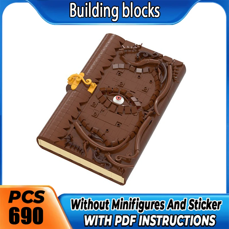 MOC Premium Building Blocks Mini Witch Spellbook Model DIY Assemble Bricks High Precision Collectible Toy Holiday Xmas Gift