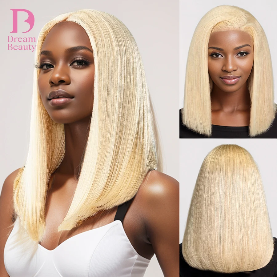 13x4 13x6 5×5 613 Blonde Bob Hair Wig Human Hair Lace Frontal Wig Brazilian Straight Bob Wig Lace Front Human Hair Wig for Women