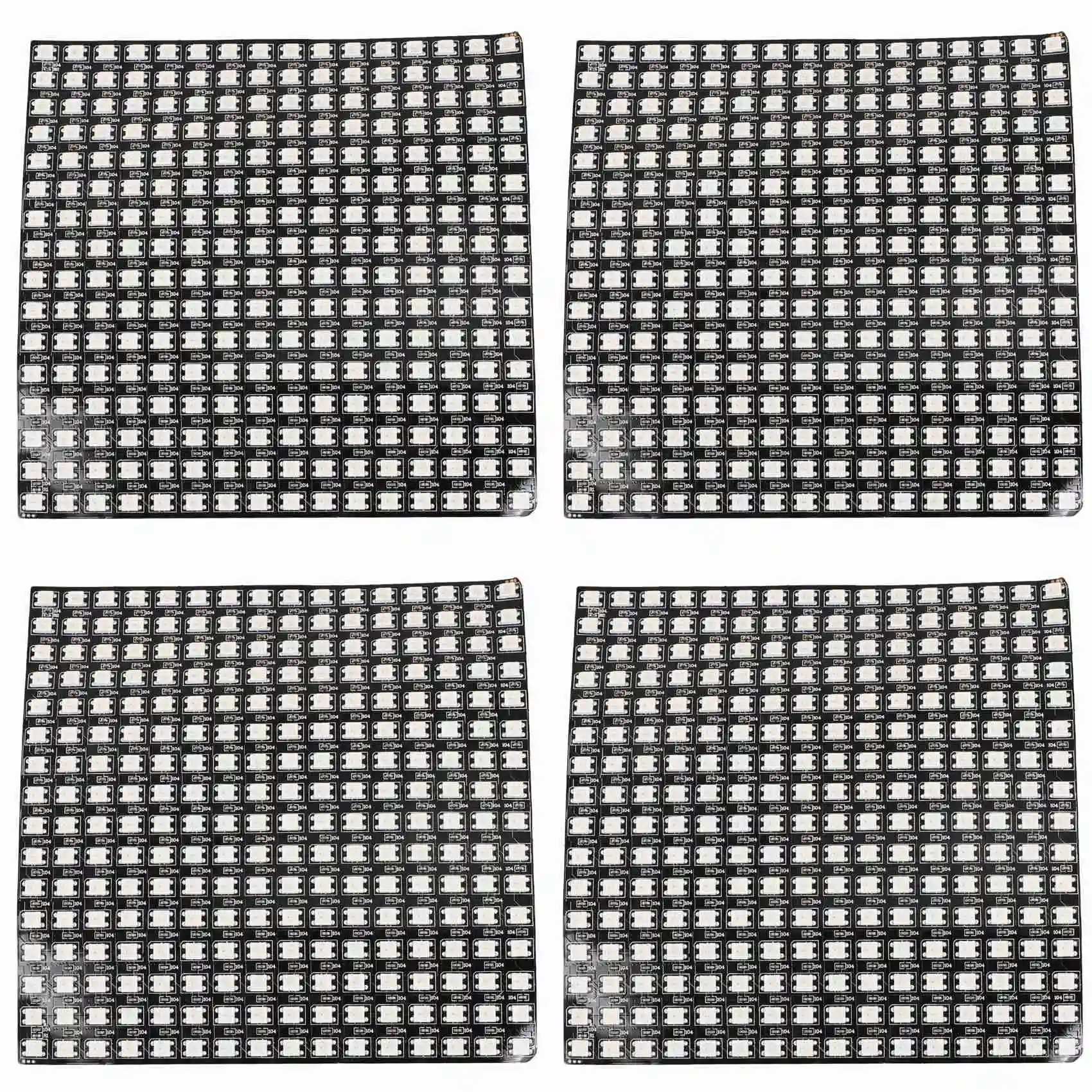 【MUST-HAVE】4X WS2812 RGB LED Matrix Panel Individually Addressable Flexible For Video Display, DC5V (16X16)