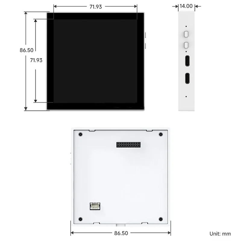 B04C-ESP32-S3 Smart 86 Box With 4-Inch Touch Screen 480X480 Display For Xiaozhi AI Deepseek Development Board