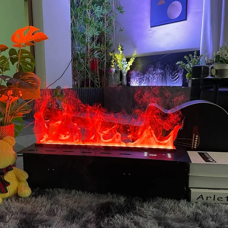 Nouvelle prise ue intelligente 3D atomisation cheminée à vapeur intégré simulé flamme cheminée salon décorer armoire humidificateur