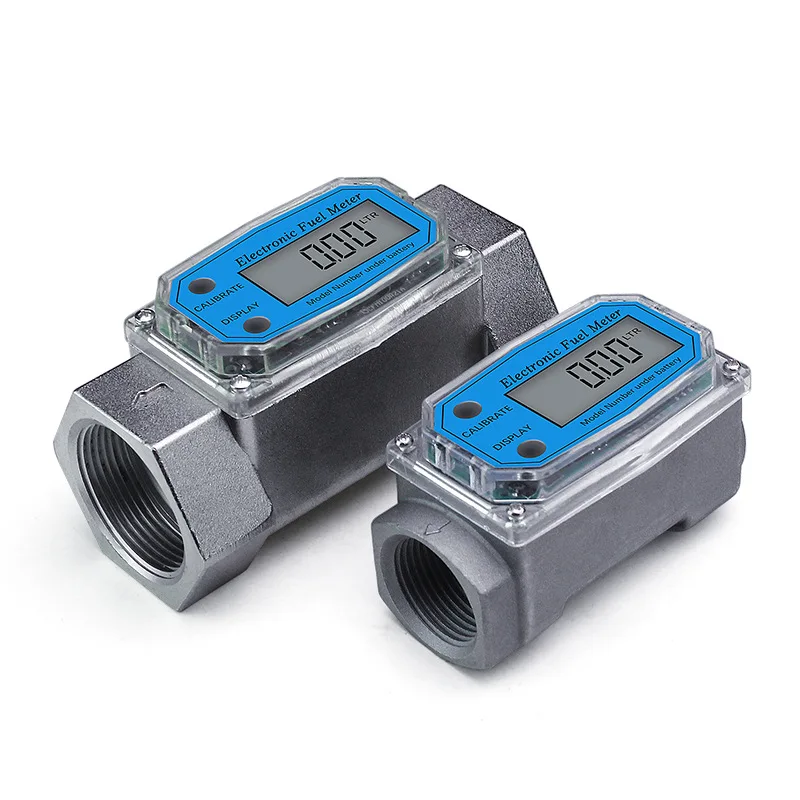 Líquido Digital Turbina Medidor de Fluxo de Água Turbina Pequena para Água Combustível Diesel Gasolina Polegada Aço Inoxidável