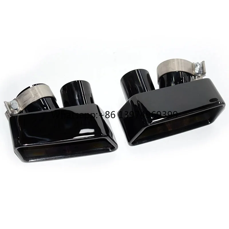 For DEX Exhaust Tips for 5 Series F07 GT535i Upgrade GT550i  Square Mouth Stainless Steel Exhaust Pipes Muffler Nozzle