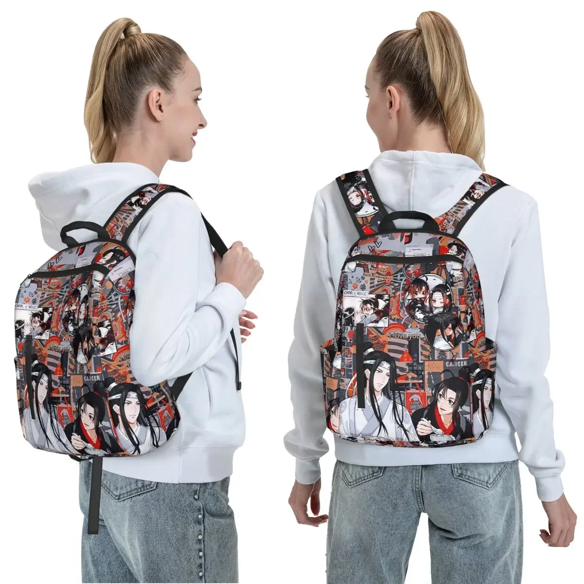 The Untamed WangXian Bunny Mo Dao Zu Shi Backpack Large Capacity Boys Girls BookBag School Bag Shoulder Bags for Men Women
