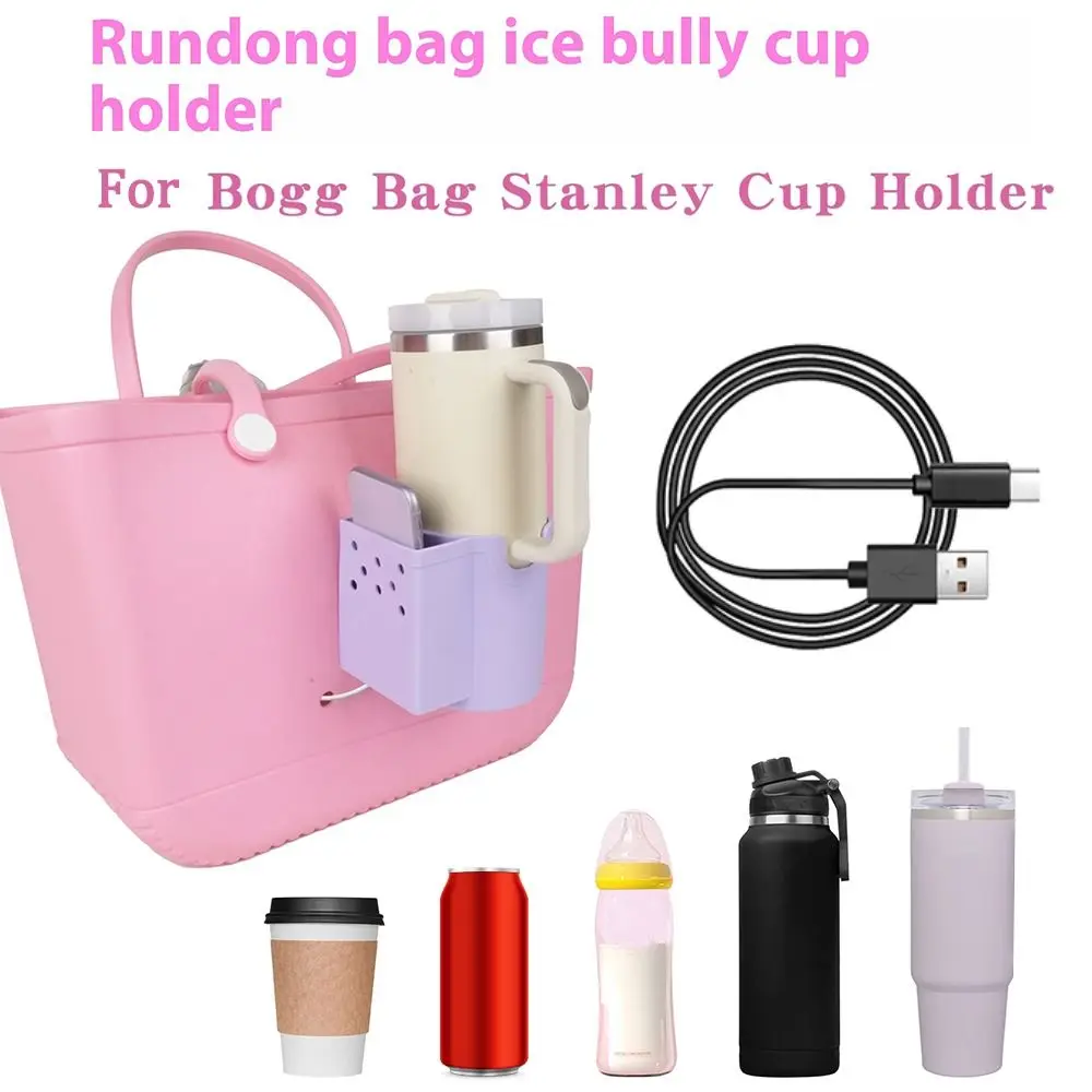 Silicone Storage Pouch New Soft Waterproof Water Cup Holder Phone Storage Organizer for Bogg Bag for Bogg Bag