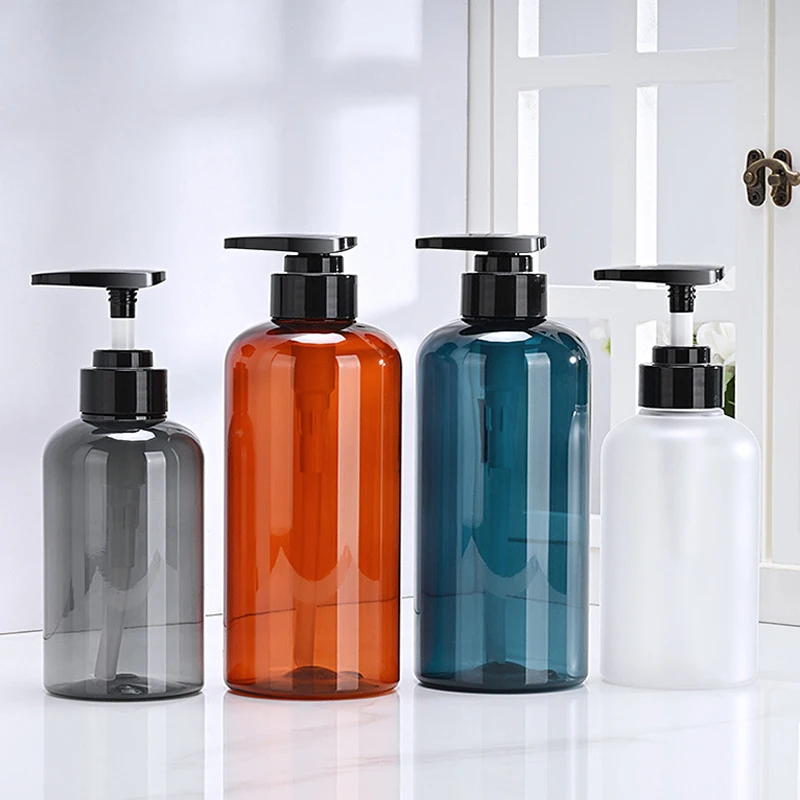 1 pz Riutilizzabile Vuoto Shampoo Balsamo Dispenser di Lavaggio Del Corpo 300/500ML Contenitore Bottiglia di Sapone Da Bagno Doccia Pompa sapone liquido