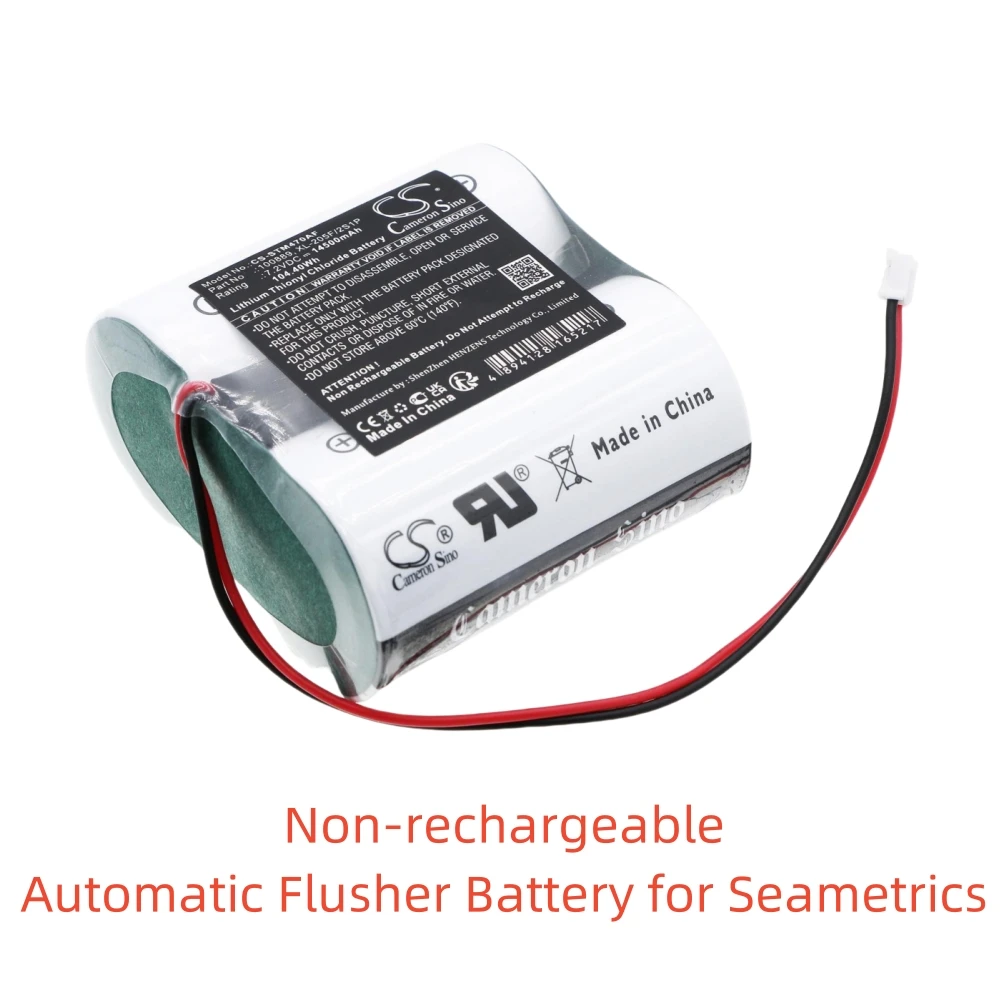 Li-SOCl2 Non-rechargeable Battery for Seametrics Automatic Flusher.7.2V,14500mAh,iMag4700 Flowmeter AG2000 Flowmeter 100889