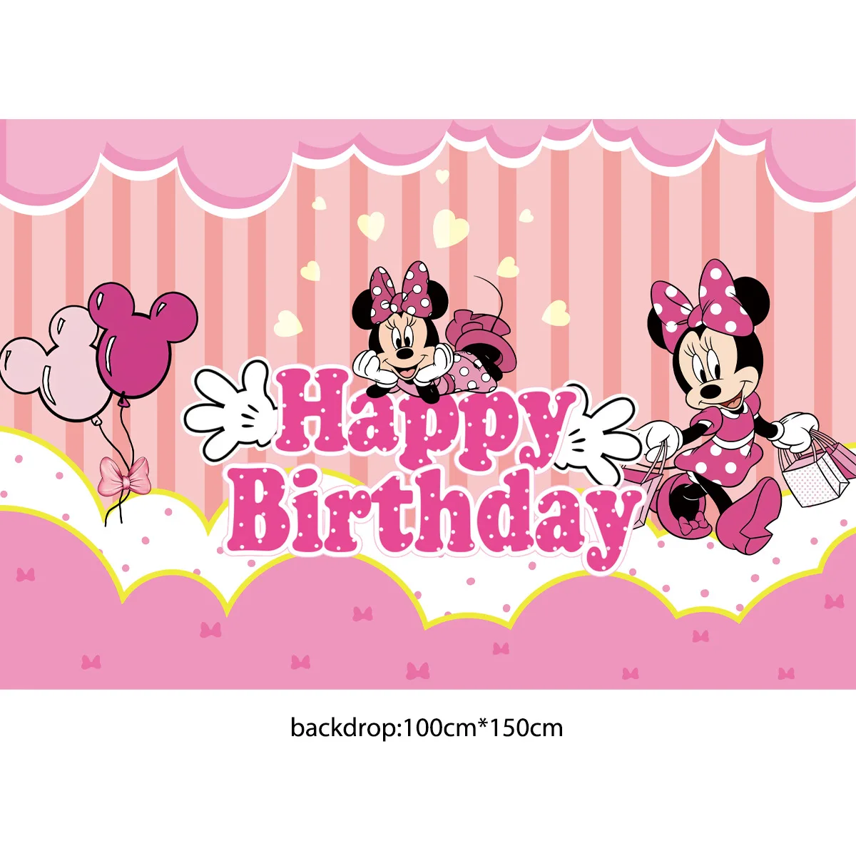 New Minnie Mouse Birthday Party Decorations Paper Plate Napkin Disposable Party Tableware Balloon For Baby Shower Decor Supplies