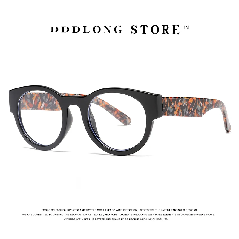 

DDDLONG круглые очки с защитой от синего света, оправа для очков по рецепту для мужчин и женщин, оптические линзы могут сменные очки D445