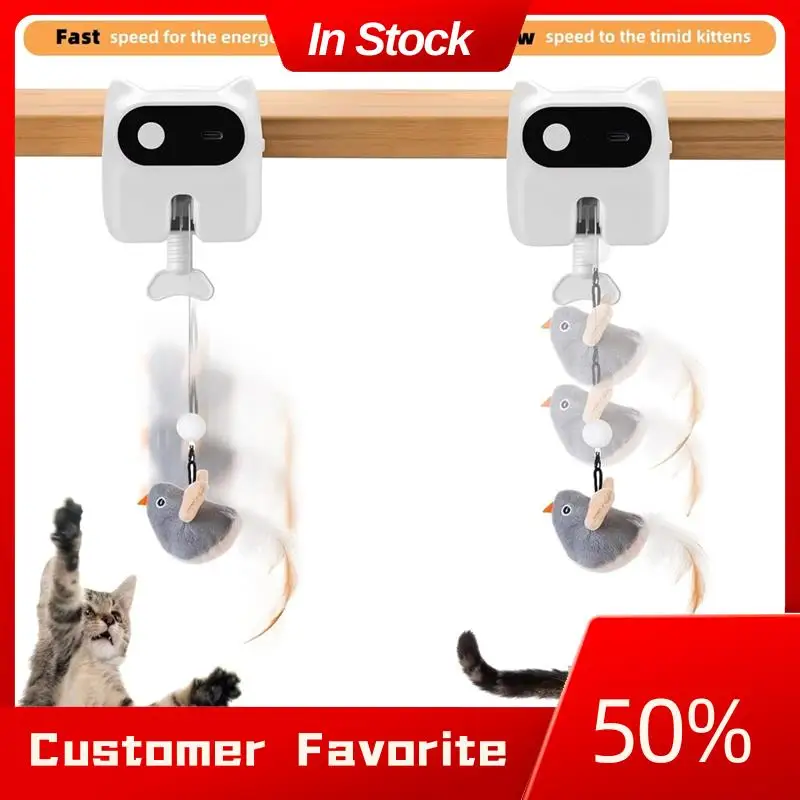 AT03 Top kattenspeelgoed voor katten Rekbaar oplaadbaar automatisch interactief kattenspeelgoed voor kattenteaser