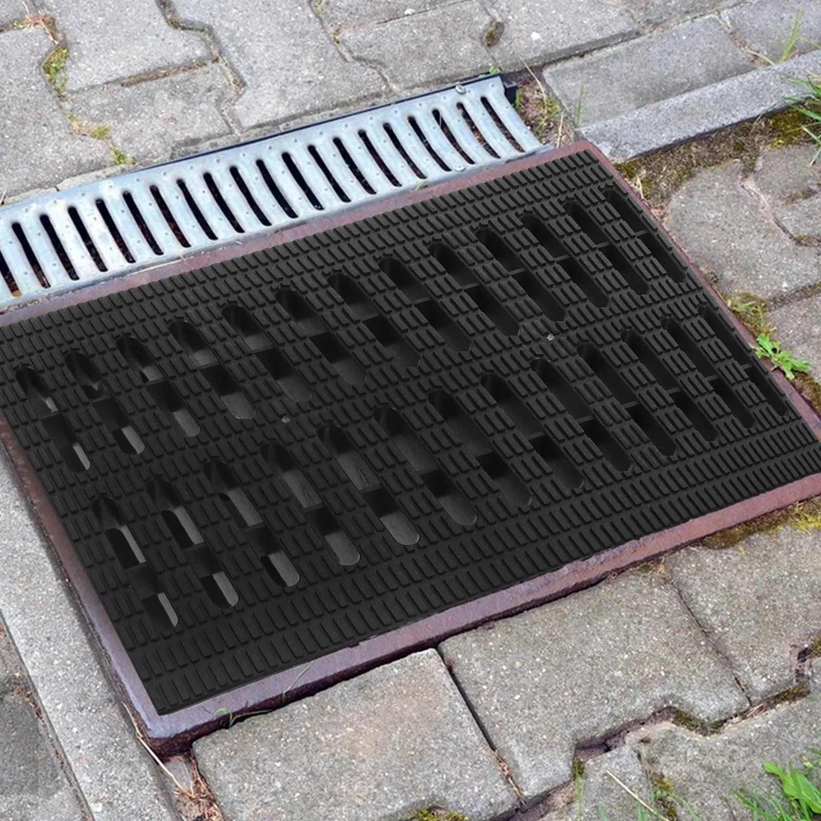 High Hardness Plastic Drain Grate Outdoor Drain Cover Heavy Flow Drainage for Parking Lot Garden Landscaped Area Channel