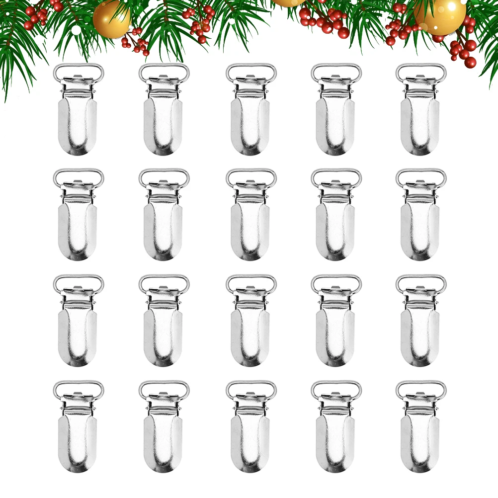 

25pcs Metal Suspender Clips Durable Iron Fabric Holder For Pacifier Bibs Craft Accessories Clasps Fastener Tools