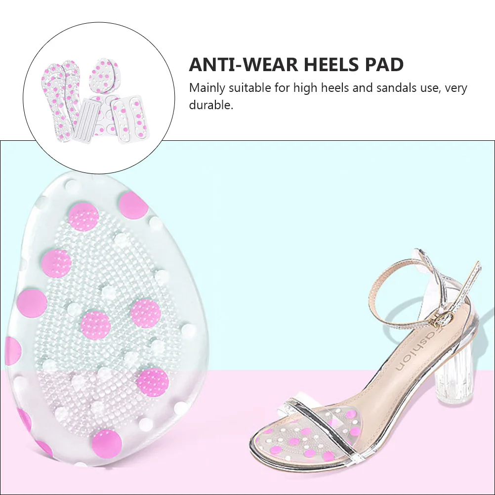 

1 set 1 Set Ladies Sandals Insoles Kit High-Quality Shock-Absorbing Non-Slip Anti-Wear Pads For High Heels Comfortable Foot Care