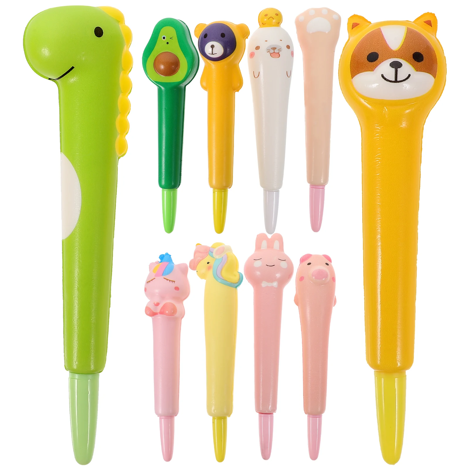 

10 Pcs Pen Lovely Gel Pens Ball Point Fun Adorable Fun Pens Multi Function Student Supply Portable Writing Tools
