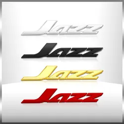 3D Car Styling For Jazz Chrome Metal Letter Logo Emblem Rear Trunk Badge Fender Sticker Car Body Decor Auto Accessories