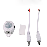 55*21MM DC Plug PIR Motion Sensor Switch 5V 12V 24V 3A LED Strip Light Adj Delay Human Body Detector 1-5pcs White