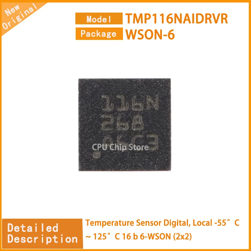 5Pcs/Lot   New Original  TMP116AIDRVR  TMP116NAIDRVR  TMP117AIDRVR  Temperature Sensor Digital, Local -55°C ~ 125°C 16 b 6-WSON