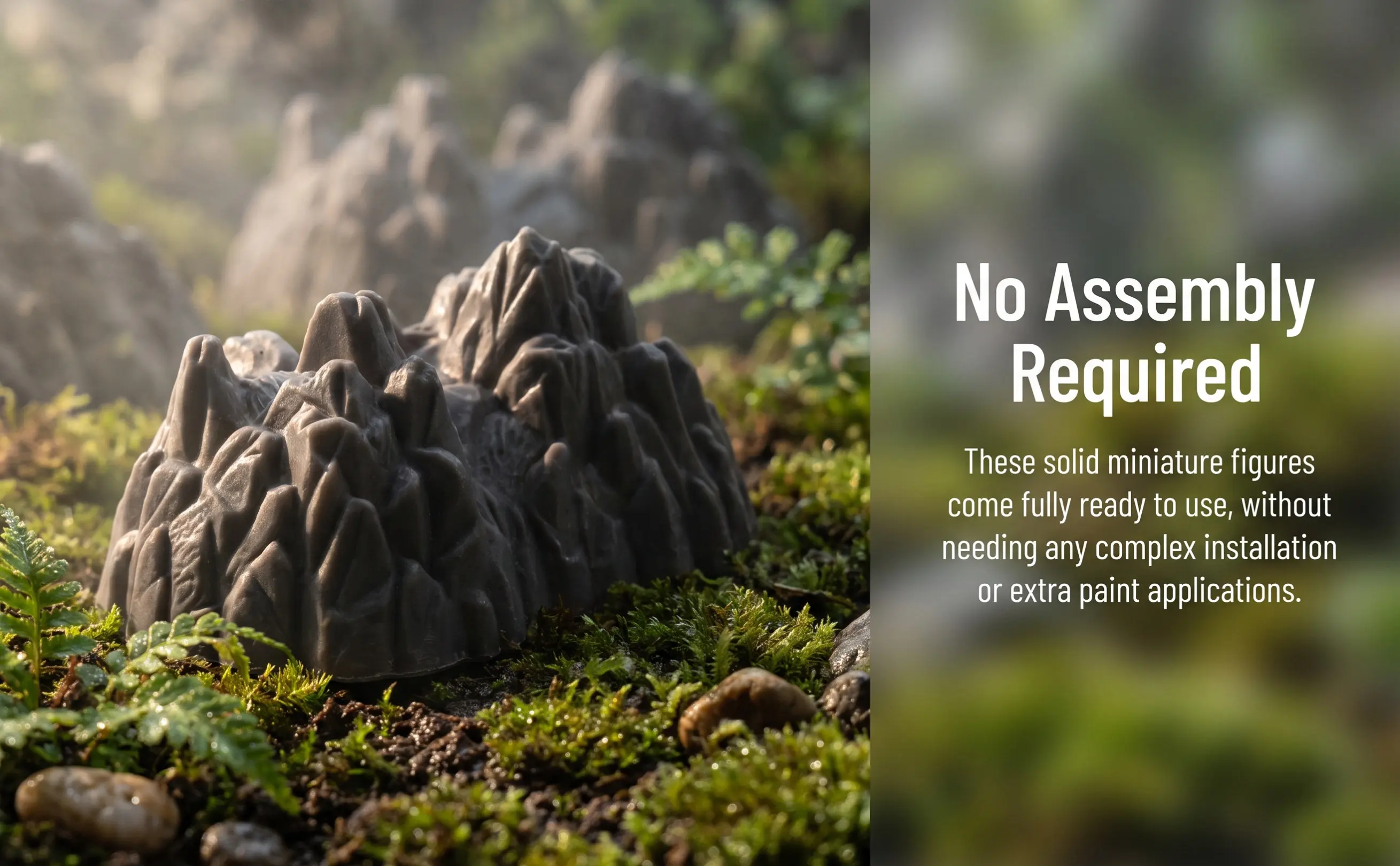 20Pcs Mini Rockery Plastic Landscape Stone Simulation Garden Desktop Ornament Micro Bonsai Landscaping Rockery Accessory