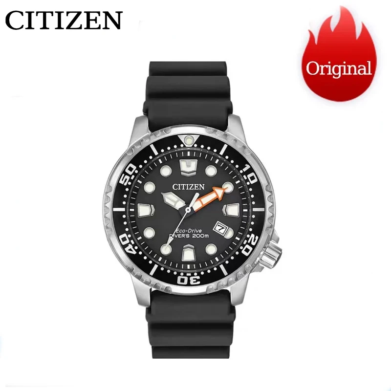 Citizen Watch Fashion Luxury Brand  Promaster Diver Series Eco-Drive Men\'s Quartz WristwatchesThree-Pin Calendar Tape Watches