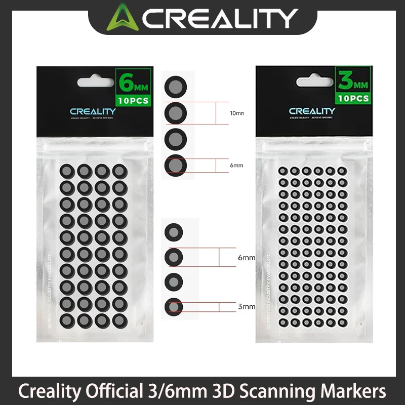 Creality Official 3/6mm 3D Scanning Markers For 3D Scanners 3D Tracking Point Reference Point Markers For 3D Scanning 98/120