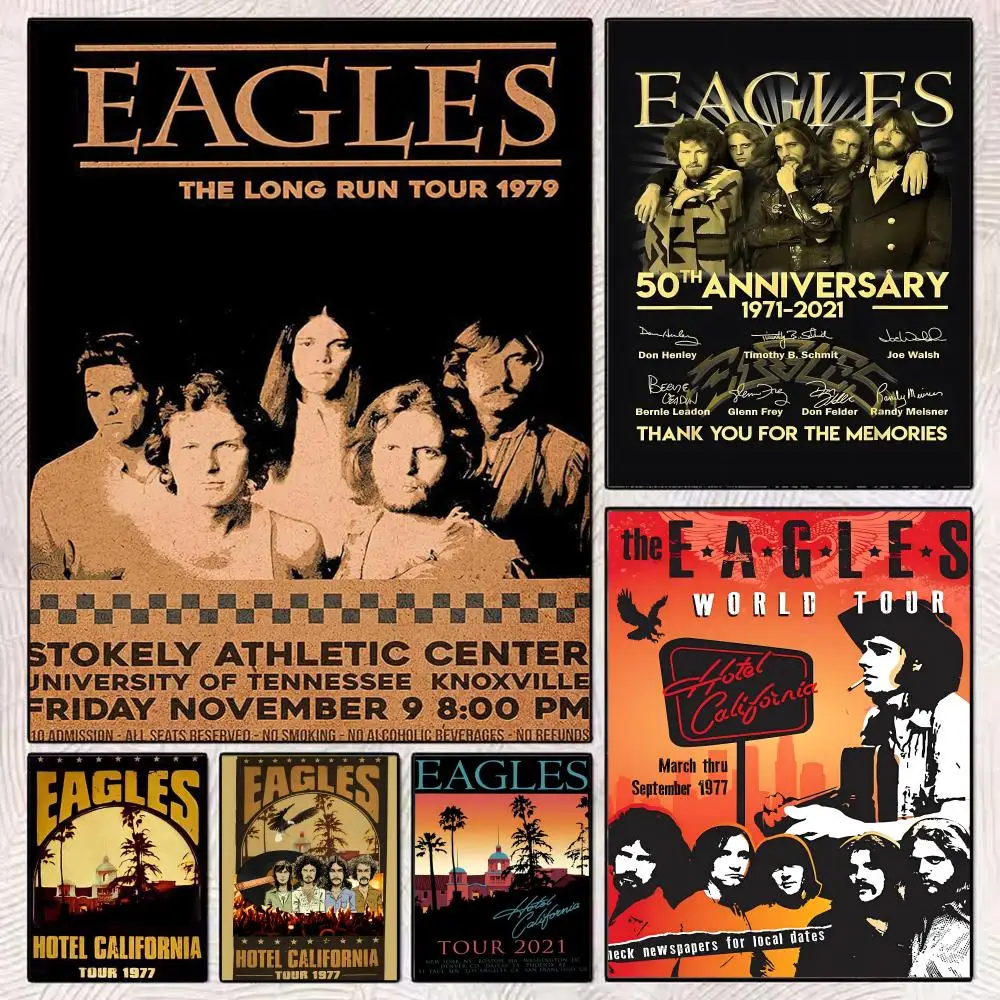 

Poster E-Eagles Band Singer Retro Holiday Gifts Designed For Home Restaurant Office Space Wall Art